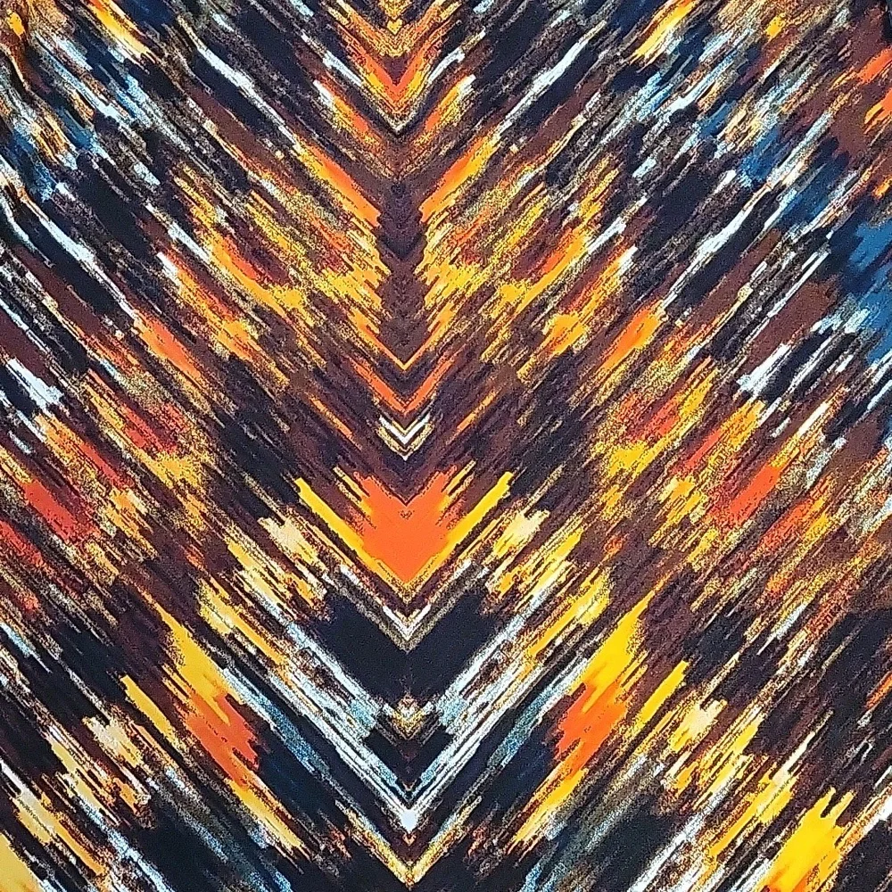 Kim Rogers Small Skirt A-Line / Full Black Brown Teal White Orange Yellow - Picture 2 of 4